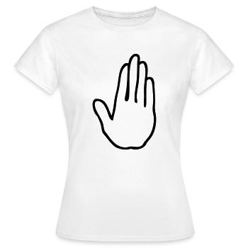 main stop - T-shirt Femme - blanc - Devant - AI Model Female 172 dark (172cm)