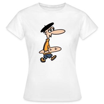 Franzose kauft Baguette - Frauen T-Shirt - Weiß - Vorne - AI Model Female 172 dark (172cm)