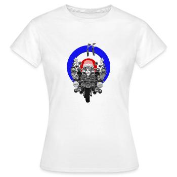 mod Scooter Bullseye - T-shirt Femme - blanc - Devant - AI Model Female 172 dark (172cm)