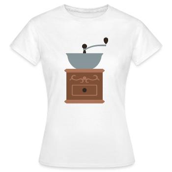 Moulin à café - T-shirt Femme - blanc - Devant - AI Model Female 172 dark (172cm)