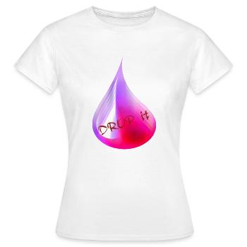 Drop it / Probleme einfach loslassen :-)) RED - Frauen T-Shirt - Weiß - Vorne - AI Model Female 172 dark (172cm)