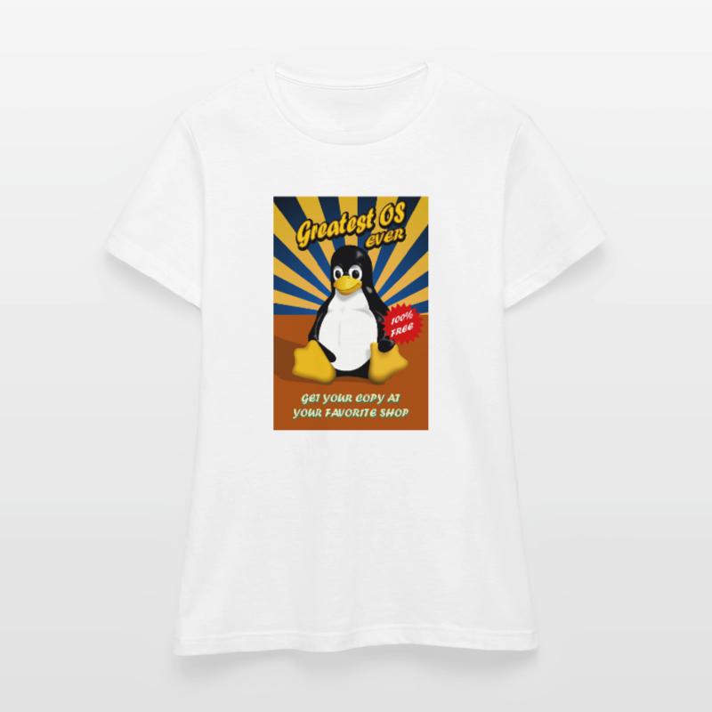 Retro poster on Linux operating system Women's T-Shirt