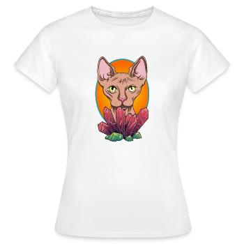 Sphinx de chat - T-shirt Femme - blanc - Devant - AI Model Female 172 dark (172cm)