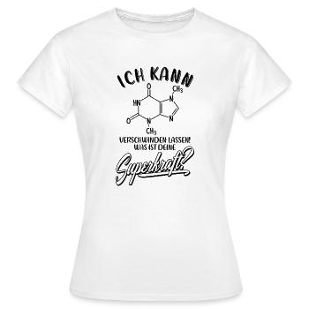 Schokolade Spruch Formel - Naschkatze Chemie Kakao - Frauen T-Shirt - Weiß - Vorne - AI Model Female 172 dark (172cm)