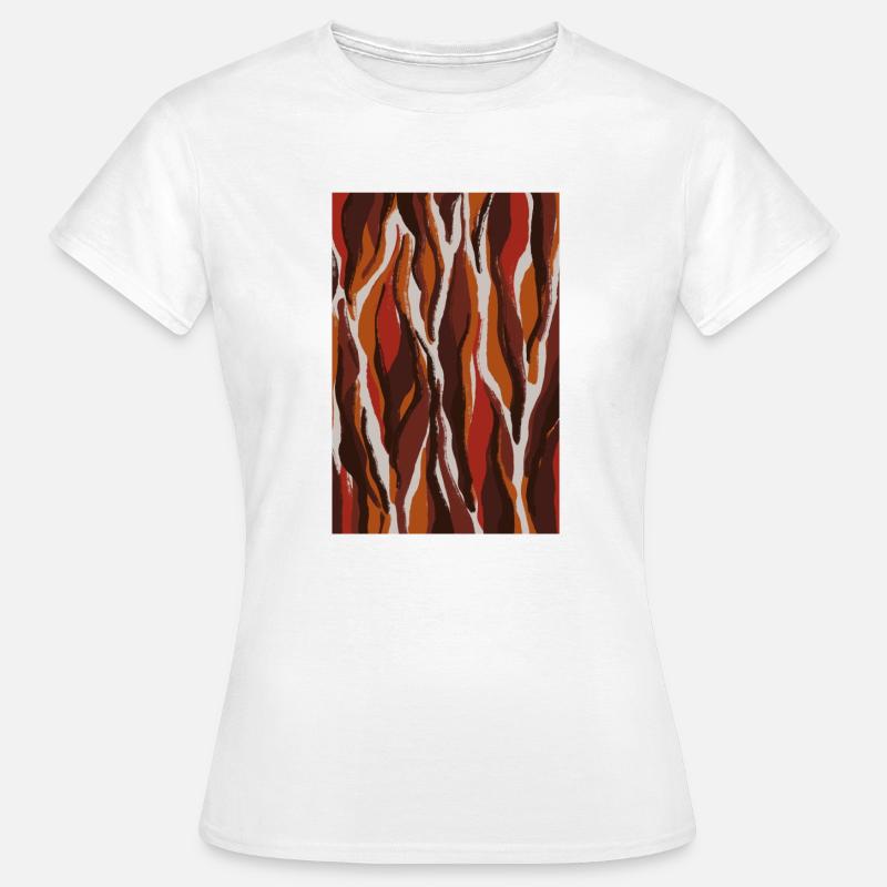 Red Tiger Pattern - Women's T-Shirt - white