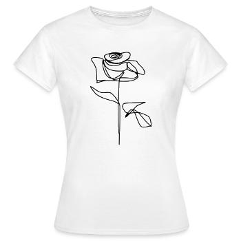 Rose Online T-Shirt - Simple et élégant - T-shirt Femme - blanc - Devant - AI Model Female 172 dark (172cm)