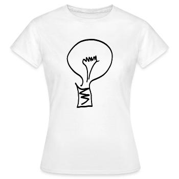 Light - Bulb - Women's T-Shirt - white - Front - AI Model Female 172 dark (172cm)