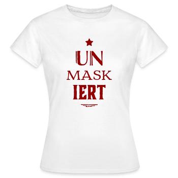 UN MASKED - Démasqué - Démasqué. NOUVEAU HIT! - T-shirt Femme - blanc - Devant - AI Model Female 172 dark (172cm)