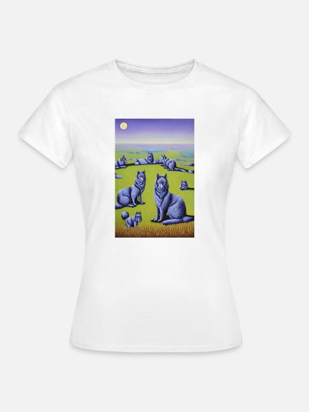 Wölfe im Rudel - Frauen T-Shirt - Weiß