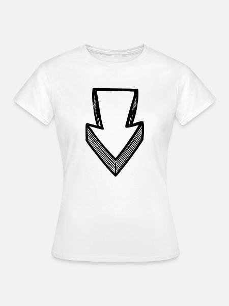 Pfeil ab - Dame-T-shirt - hvid