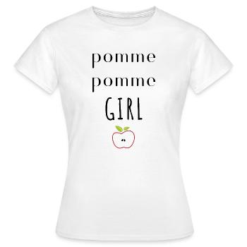 Pomme pomme girl - T-shirt Femme - blanc - Devant - AI Model Female 172 dark (172cm)
