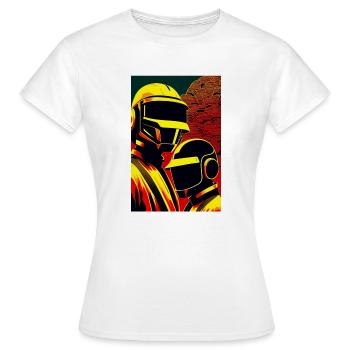 dans le style d’une gravure sur bois 2 - T-shirt Femme - blanc - Devant - AI Model Female 172 dark (172cm)