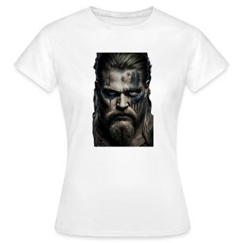 Viking en colère / païen nordique - T-shirt Femme - blanc - Devant - AI Model Female 172 dark (172cm)