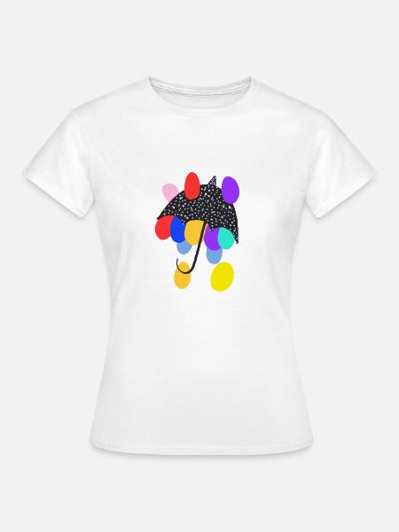 Fantasy-Regenschirm. - Frauen T-Shirt - Weiß