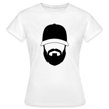 Mann mit Bart - Frauen T-Shirt - Weiß - Vorne - AI Model Female 172 dark (172cm)