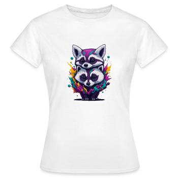Racoton laveur 3 - T-shirt Femme - blanc - Devant - AI Model Female 172 dark (172cm)