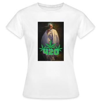 420 Pape - T-shirt Femme - blanc - Devant - AI Model Female 172 dark (172cm)