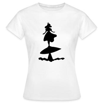 Alice-Silhouette im Wunderland - Frauen T-Shirt - Weiß - Vorne - AI Model Female 172 dark (172cm)