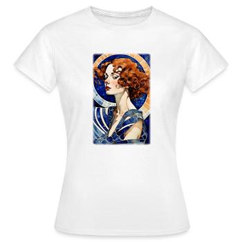 Art Déco 1 - Frauen T-Shirt - Weiß - Vorne - AI Model Female 172 dark (172cm)