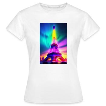 Eiffel Tower in futuristic style - T-shirt Femme - blanc - Devant - AI Model Female 172 dark (172cm)