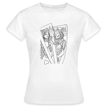 cartes jeu - T-shirt Femme - blanc - Devant - AI Model Female 172 dark (172cm)