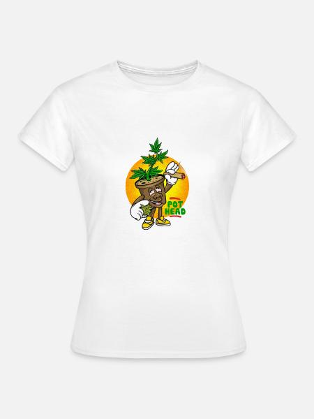 POT HEAD - Frauen T-Shirt - Weiß