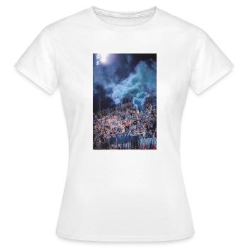 Encouragement du stade de football - T-shirt Femme - blanc - Devant - AI Model Female 172 dark (172cm)