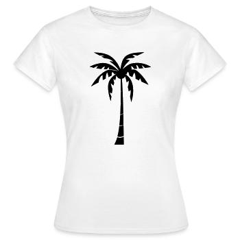palmier - T-shirt Femme - blanc - Devant - AI Model Female 172 dark (172cm)