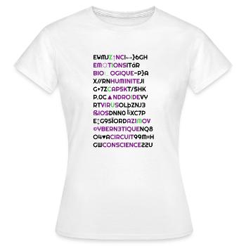 Zilicium's Androide - T-shirt Femme - blanc - Devant - AI Model Female 172 dark (172cm)