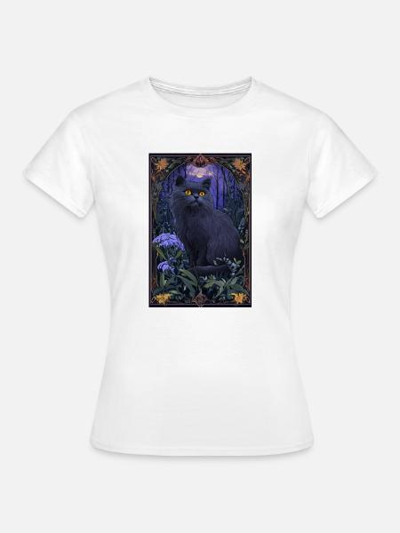 yellowfang gelbzahn graue Katze schön - Frauen T-Shirt - Weiß