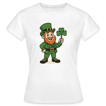 Lutin Shamrock - T-shirt Femme - blanc - Devant - AI Model Female 172 dark (172cm)