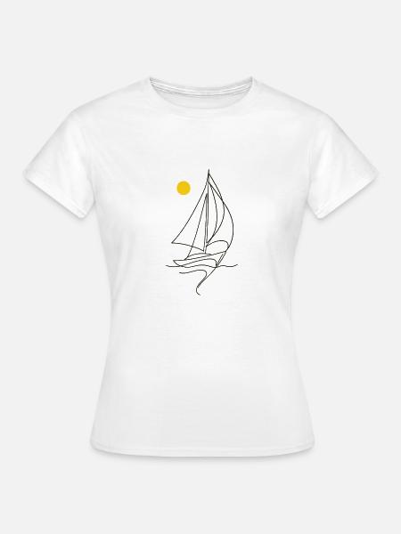 Segelboot - Frauen T-Shirt - Weiß
