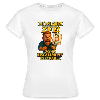 NEIN ZU LEZS! (Zorn) - Frauen T-Shirt - Weiß - Vorne - AI Model Female 172 dark (172cm)
