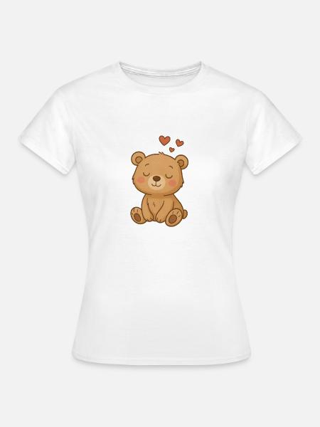 Verträumter Babybär - Frauen T-Shirt - Weiß
