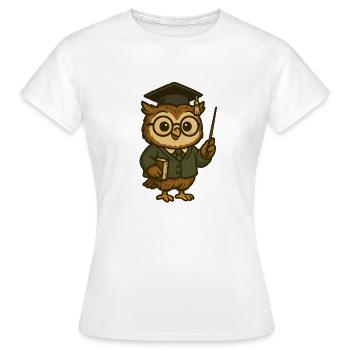 Eule Lehrerin - Frauen T-Shirt - Weiß - Vorne - AI Model Female 172 dark (172cm)