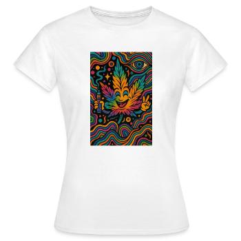 19 - T-shirt Femme - blanc - Devant - AI Model Female 172 dark (172cm)