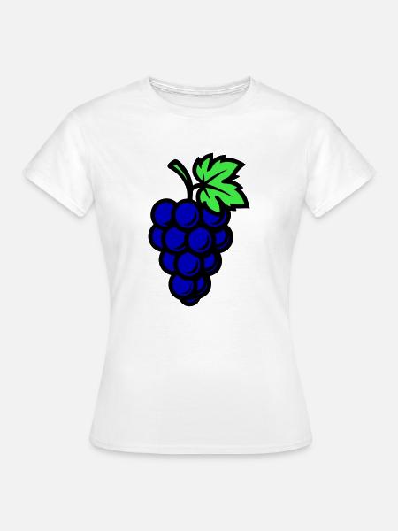 Weintrauben Trauben Obst - Frauen T-Shirt - Weiß
