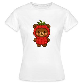 Bärenstark und fruchtig süß Himbeerbär - Frauen T-Shirt - Weiß - Vorne - AI Model Female 172 dark (172cm)
