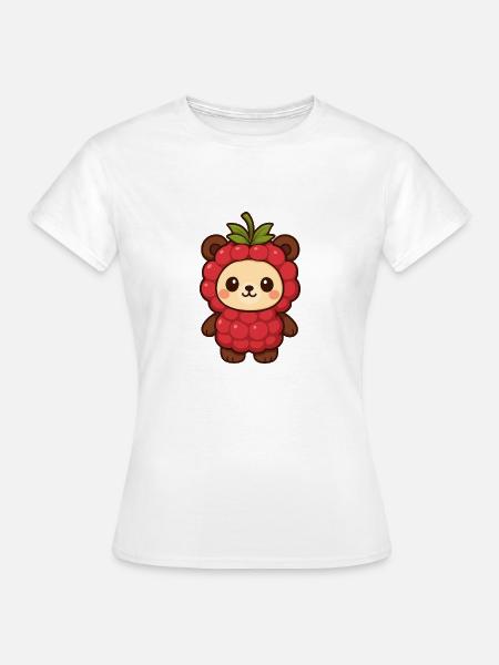 BearyBerry, Himbeerbärchen, fruchtig süß - Frauen T-Shirt - Weiß