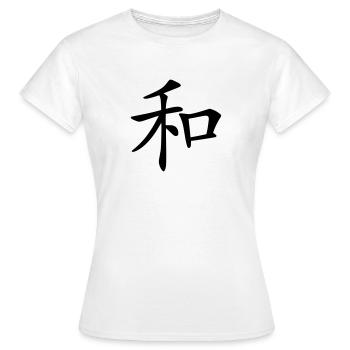 Peace - T-shirt Femme - blanc - Devant - AI Model Female 172 dark (172cm)