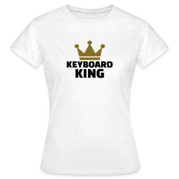 Keyboard King - Women's T-Shirt - white - Front - AI Model Female 172 dark (172cm)