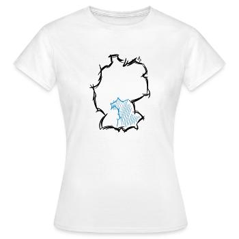 Bavière carte dessinée à la main, carte, bavarois - T-shirt Femme - blanc - Devant - AI Model Female 172 dark (172cm)