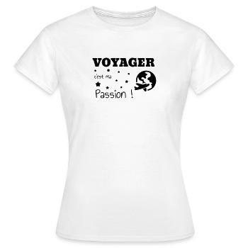 Reisen / Reisende / Urlaub / Tourismus - Frauen T-Shirt - Weiß - Vorne - AI Model Female 172 dark (172cm)