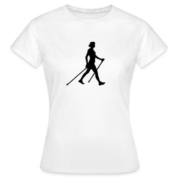 Nordic Walking - T-shirt Femme - blanc - Devant - AI Model Female 172 dark (172cm)