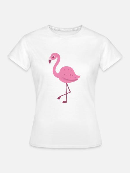 Flamingo - Frauen T-Shirt - Weiß