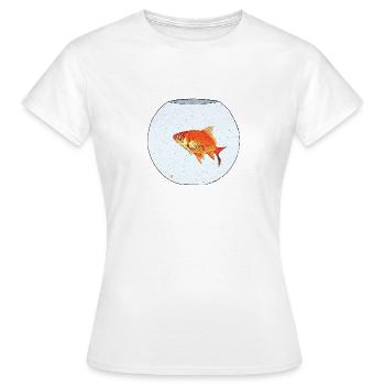 Poisson rouge - T-shirt Femme - blanc - Devant - AI Model Female 172 dark (172cm)