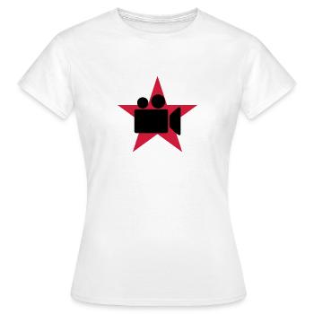 Cameraman / Camera / Video / Cadreur - T-shirt Femme - blanc - Devant - AI Model Female 172 dark (172cm)