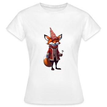 Weihnachten Festlicher Fuchs - Frauen T-Shirt - Weiß - Vorne - AI Model Female 172 dark (172cm)