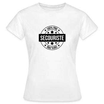 Secourisme / Secouriste / Secours / Secourir - T-shirt Femme - blanc - Devant - AI Model Female 172 dark (172cm)