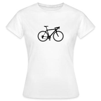 Bicyclette - T-shirt Femme - blanc - Devant - AI Model Female 172 dark (172cm)